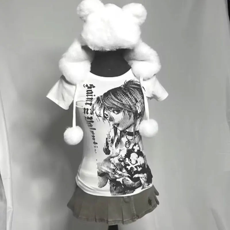 Plonge dans l’univers graphique japonais avec ce t-shirt Harajuku inspiré des années 90.