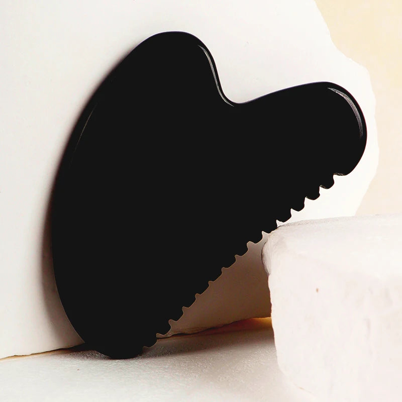 Gua Sha Obsidienne Noire – Massage Visage & Corps