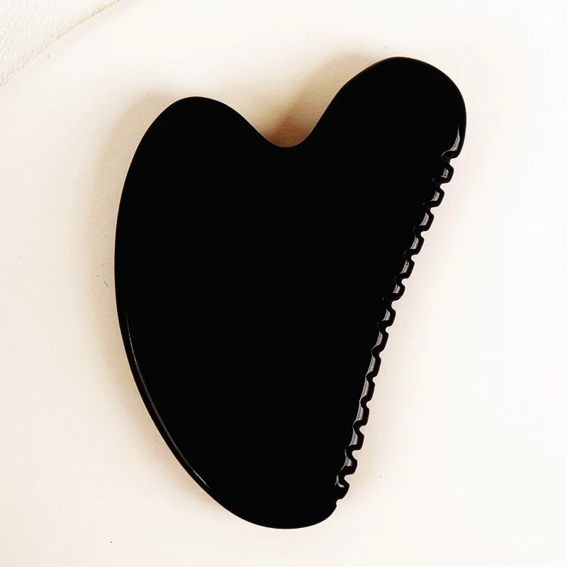 Gua Sha Obsidienne Noire – Massage Visage & Corps