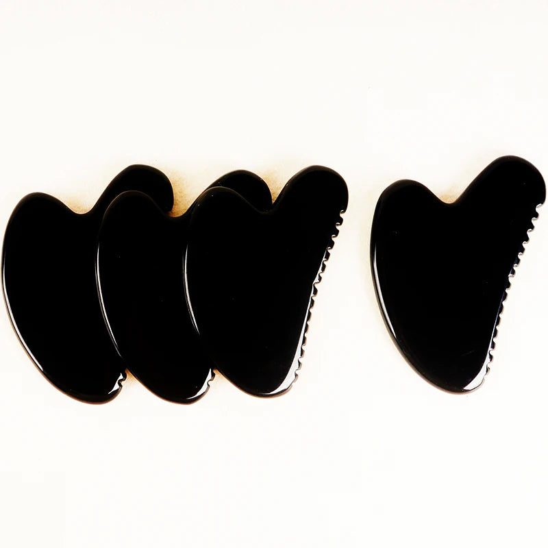 Gua Sha Obsidienne Noire – Massage Visage & Corps