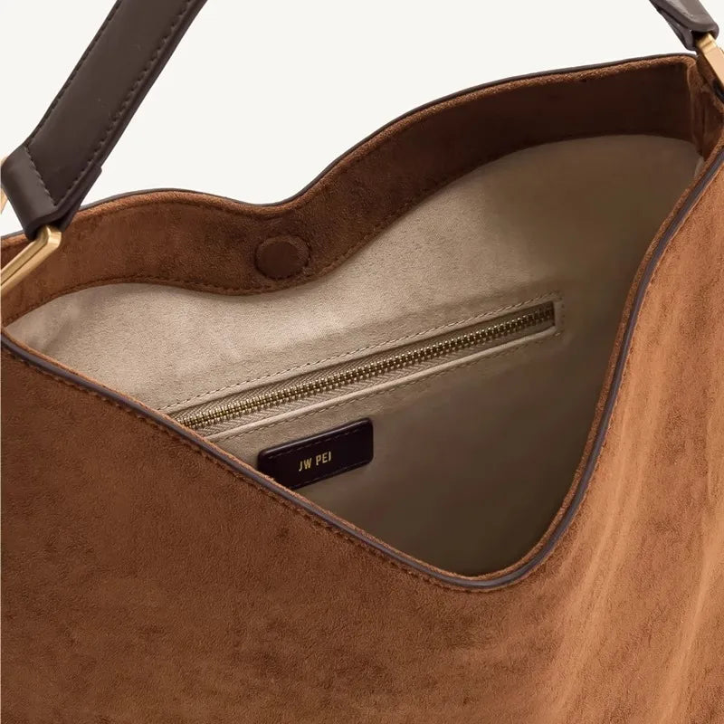 Suede Tote Bag For Women 2025 Fashion New Hobo Large Capacity Lazy Shoulder Underarm Bag Top-handle Bags Day Clutch Sac à Main