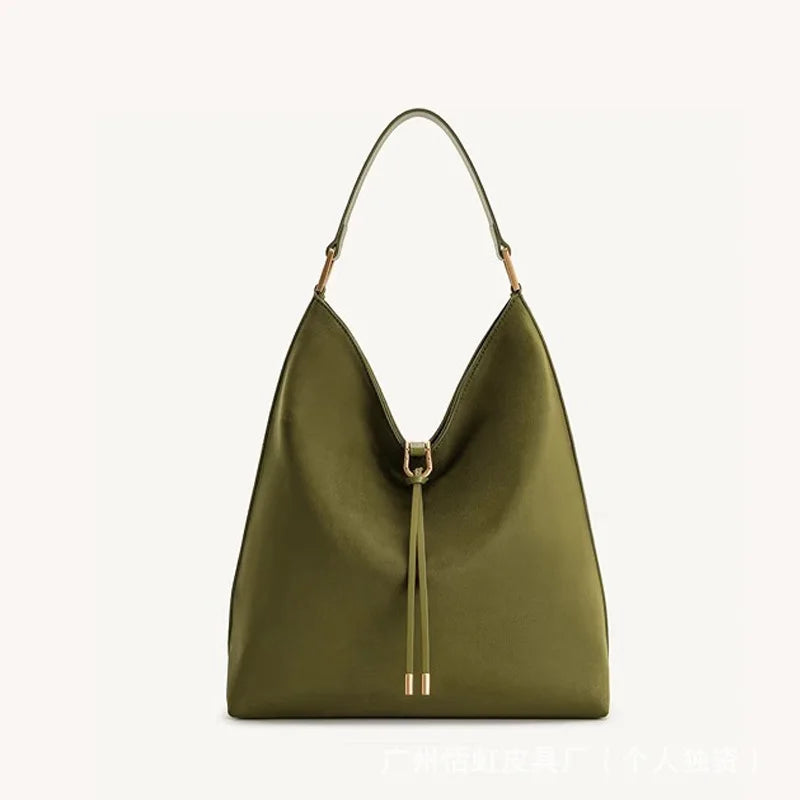 Suede Tote Bag For Women 2025 Fashion New Hobo Large Capacity Lazy Shoulder Underarm Bag Top-handle Bags Day Clutch Sac à Main