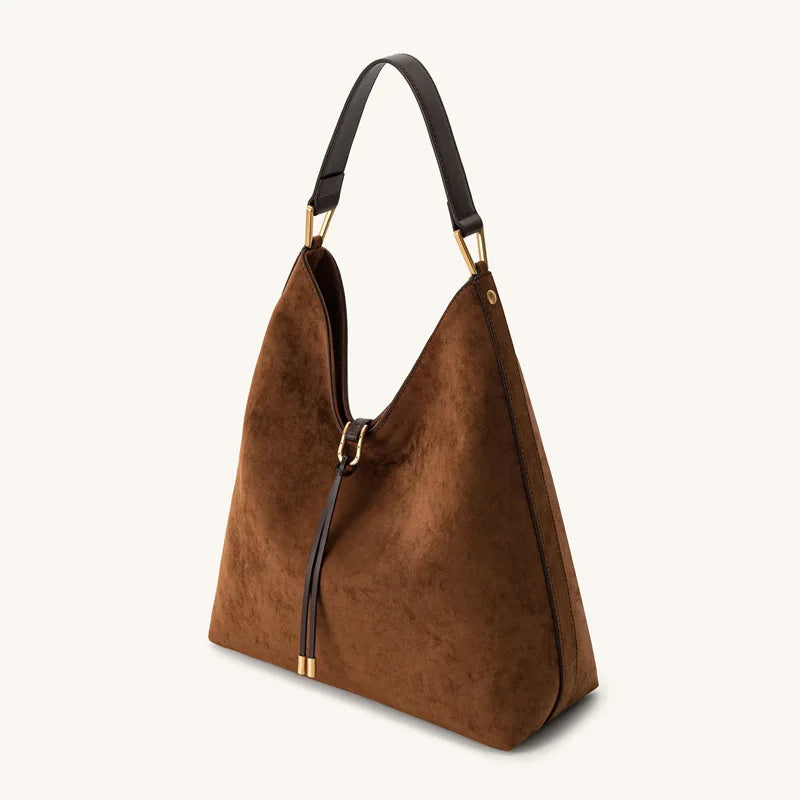 Suede Tote Bag For Women 2025 Fashion New Hobo Large Capacity Lazy Shoulder Underarm Bag Top-handle Bags Day Clutch Sac à Main
