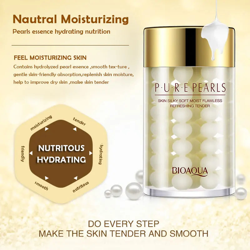 Crème hydratante BIOAQUA Pure Pearls – Soin anti-âge et raffermissant pour le visage