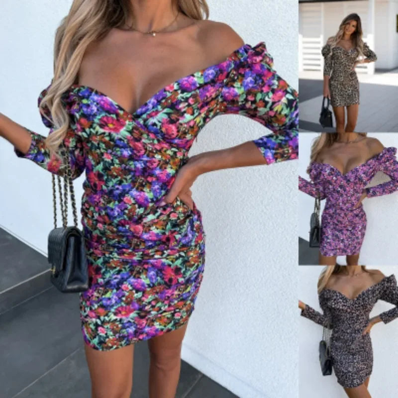 Aperçu des différentes couleurs de la robe fleurie ALTAREV été 2025 – style bohème chic pour femmes.