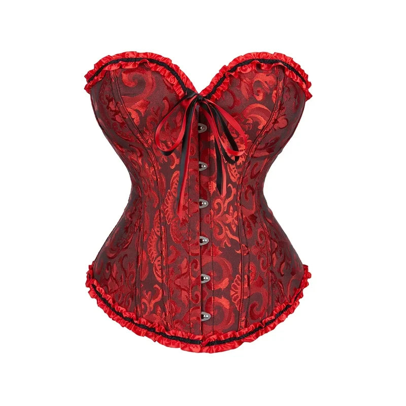 Bustier rouge ALTAREV intense — une déclaration audacieuse de passion et de pouvoir féminin.

