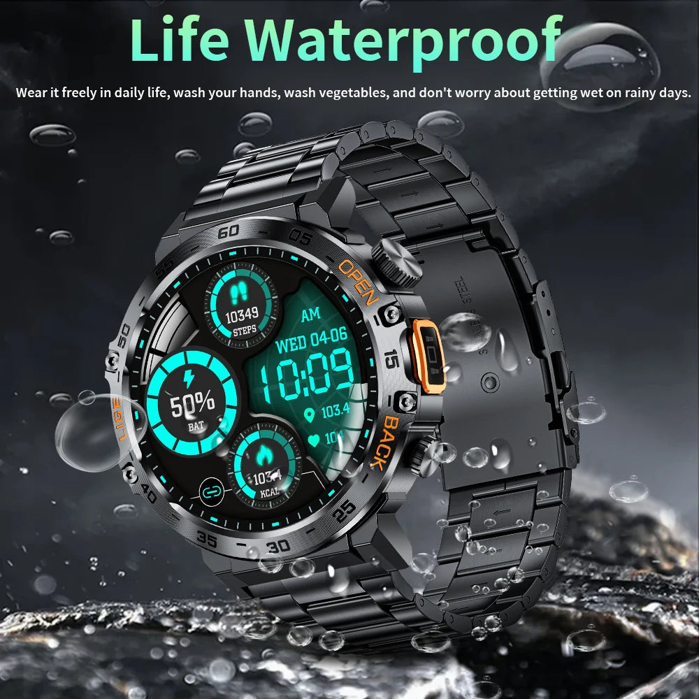 Montre connectée LIGE résistante à l'eau IP67, idéale pour une utilisation quotidienne : lavage des mains, pluie, sport extérieur.