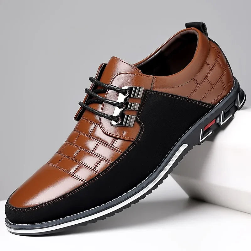 Chaussure homme élégante marron et noire avec détails modernes – style formel et contemporain signé ALTAREV.