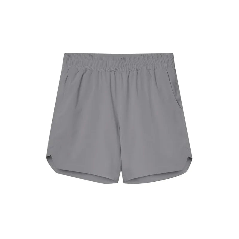 Short gris pour homme, tissu léger à séchage rapide, parfait pour l’entraînement en salle ou en extérieur