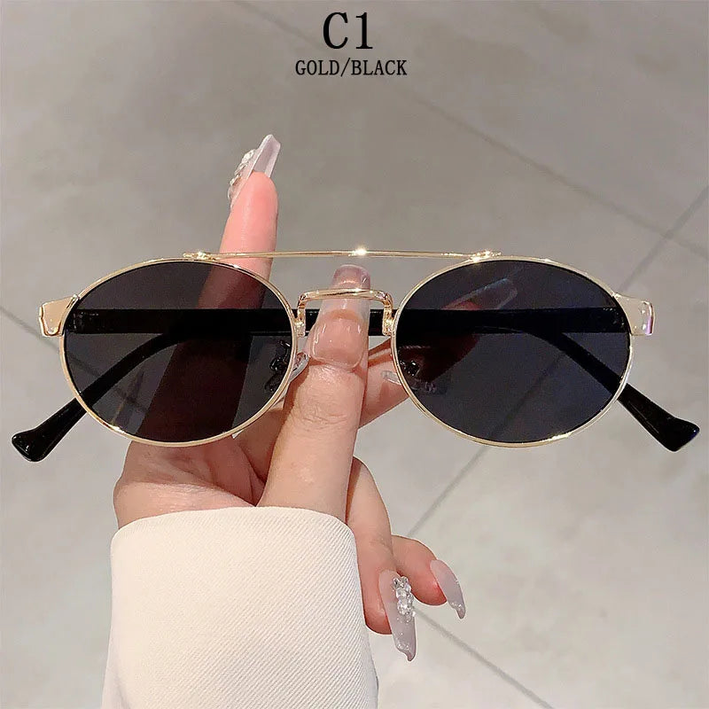 Lunettes de soleil ovales noires – Design classique intemporel ALTAREV